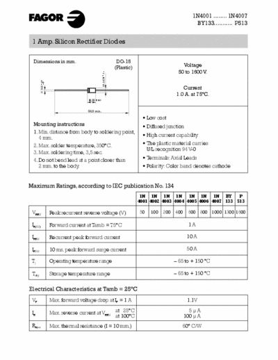  1n4148 component datasheets
